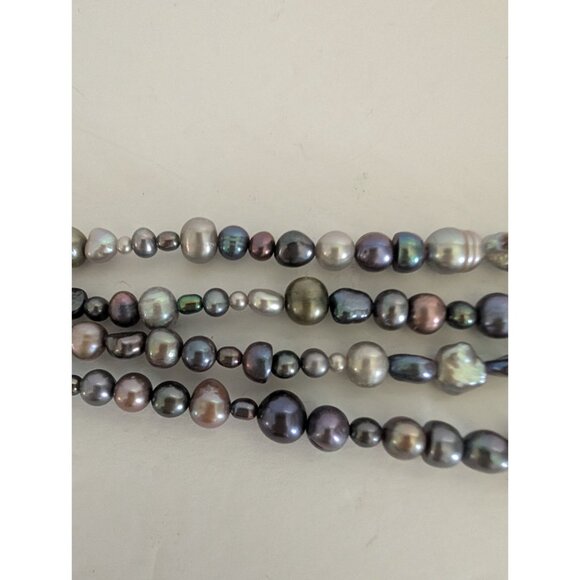 Long Natural Freshwater Pearl Strand Necklace - Picture 3 of 6